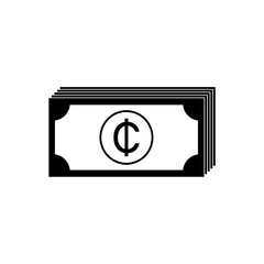 Ghana Currency Icon Symbol, Ghanaian Cedi, GHS Sign. Vector Illustration
