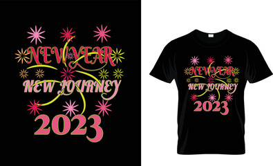 New year New journey, T shirt , t-shirt , design