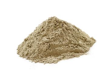 Pile of ultra-ventillated green clay in close-up.