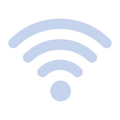 A flat vector icon of wifi