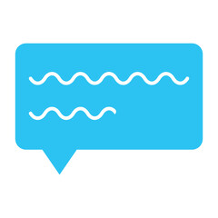 A customizable flat design of message 