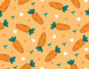 Cute Carrot seamless pattern