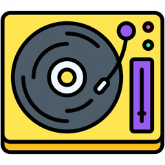 CD player icon, New year realated vector