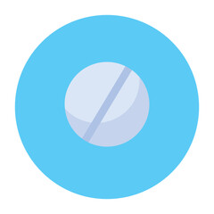 Premium flat icon design of pill 