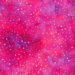 Abstract seamless polka dot pattern with bright pink watercolor background. Generative AI. - obrazy, fototapety, plakaty
