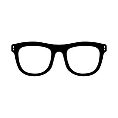 Fototapeta premium Trendy Nerd Glasses - Vector Illustration Black Silhouette Design Logo