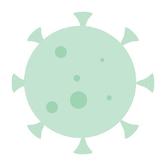 An editable flat icon of virus 