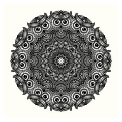 Luxury ornamental mandala design background in gold color