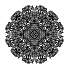 Luxury ornamental mandala design background in gold color