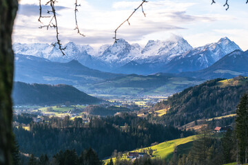 Blick von Rosenau am Hengstpaß nach Windischgarsten, Oberösterreich