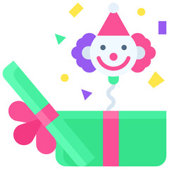 Surprise box icon, New year realated vector