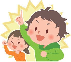 トップを目指す小学生の男女