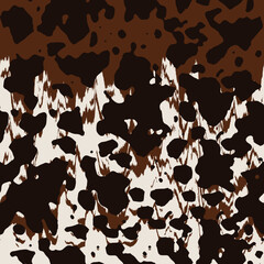 black white Animal seamless pattern. Cow hide. Animal skin texture spots on a white background. Mammals Fur. Leather print. Camouflage predator. Vector illustration.