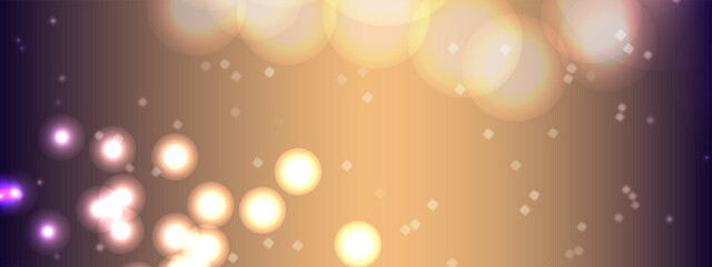 Abstract festive bokeh light background. Golden bokeh lights, Holiday concept and celebration background. you can used for New Year, Anniversary, Wedding, Valentine, Birthday, banner, party etc.