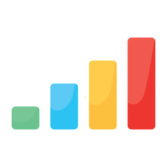 Modern icon of data analysis in flat style 