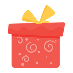 Check out flat icon of gift box 