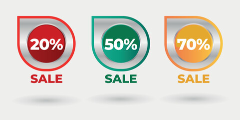 Modern sale discount label badge design template