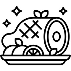 Ham icon, New year realated vector
