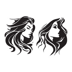 Logo Woman branding design templates vector illustration. Vector logo design for beauty salon or hair salon or cosmetic design