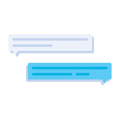 A customizable flat design of message 
