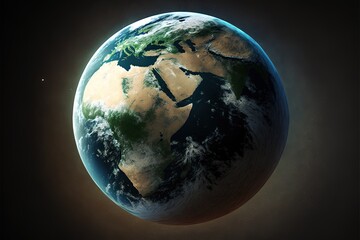 Fototapeta premium The world in the space ,Generative AI.