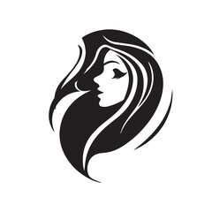 Vector logo design for beauty salon or hair salon or cosmetic design. Beauty minimal face badge for make up artist vector illustration