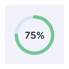 Modern icon of data analysis in flat style 