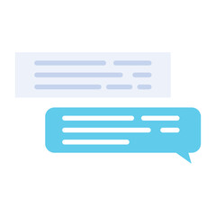 A customizable flat design of message 