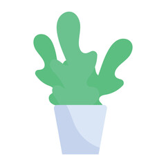 Flat icon design of indoor plant