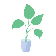 Flat icon design of indoor plant