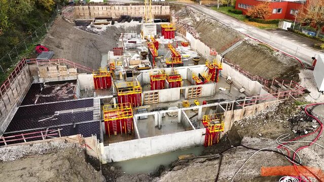 Les fondations d'un immeuble de standing