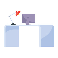 Flat vector denoting workplace