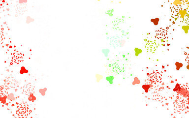 Light Multicolor vector pattern with random forms.
