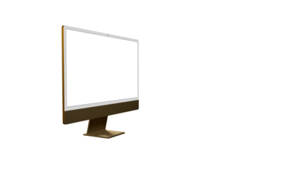 Modern computer monitor with blank screen