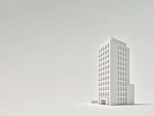 Tall building white rendering