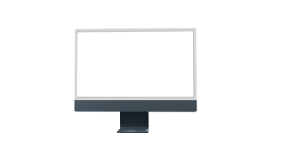 Modern computer monitor with blank screen