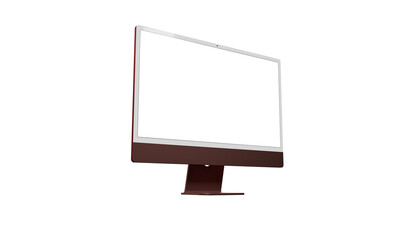 computer monitor with white blank screen