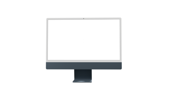 Modern computer monitor with blank screen