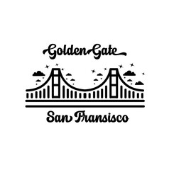 Fototapeta premium Golden Gate San Fransisco Vector