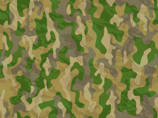 Fototapeta premium Full seamless camouflage texture skin pattern vector for military textile. Usable for Jacket Pants Shirt and Shorts. Army camo masking design for hunting fabric print and wallpaper. 