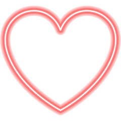 Heart Neon Sign. Illustration of Love Promotion.