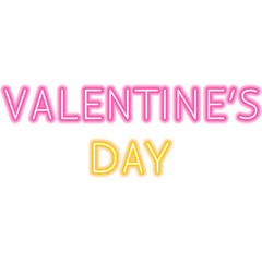 Valentine's Day Neon Sign. Illustration of Love Promotion.