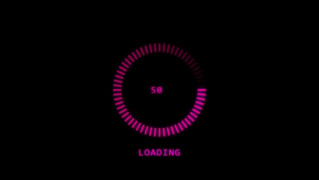 abstract beautiful loading icon , glowing ,colorful animation 