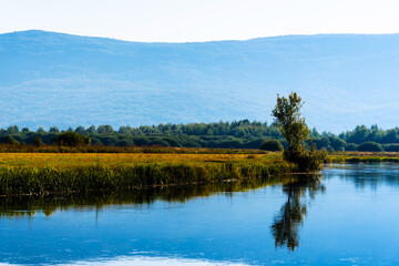Fototapeta na wymiar Landscape of the Licko-senjska zupanija area, Croatia.