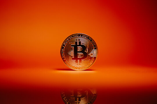 bitcoin crypto currency golden coin