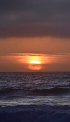Fototapeta na wymiar Sunset in Chile's beach
