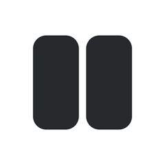 pause icon, pause vector, simple illustration