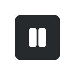 pause icon, pause vector, simple illustration
