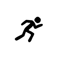 Fototapeta na wymiar Running man icon hand drawn icon.
