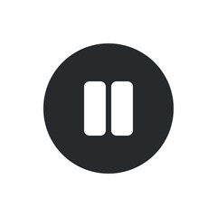 pause icon, pause vector, simple illustration